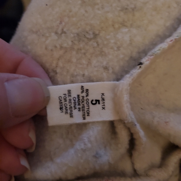 Reflex Kids Light Gray Floral Print Sequin Hoodie. - Picture 3 of 10